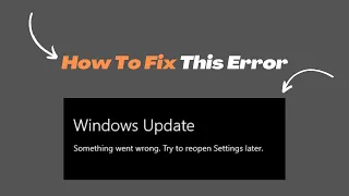 How To Fix Something Went Wrong . Try To Reopen Setting Later