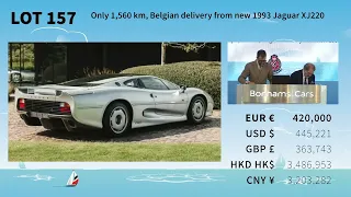 The auction of a 1993 Jaguar XJ220