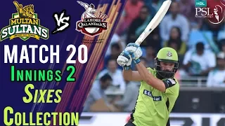 Lahore Qalandars  Sixes | Lahore Qalandars Vs Multan Sultans  | Match 20 | 9 March | HBL PSL 2018