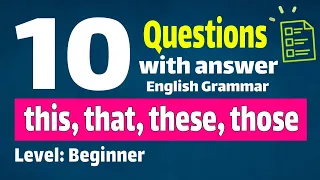 English quiz | This, That, These, Those | English Grammar Questions and answers | beginners