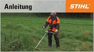 Mähtechnik-Tipp: Mähen im hohen Gras mit einer STIHL Motorsense
