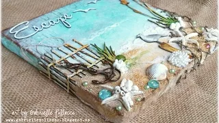 Mixed Media Beach Canvas Tutorial