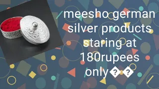 Sravana maasam Pooja items in German silver under 1000/- || meesho german silver products with price