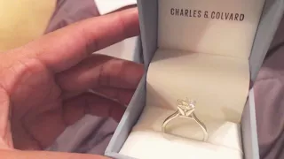 Charles & Colvard Forever One Round Moissanite 1.90 Dew White Gold Solitaire Ring (Unboxing)