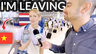 🇹🇭| People Are LEAVING THAILAND. Interview People At the Bangkok Airport. Do They Wanna Come Back?