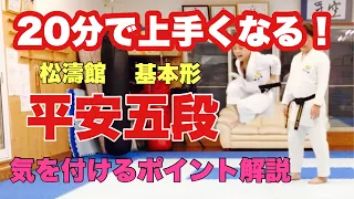 【空手道】 松濤館 空手 基本形 平安五段 絶対に気を付けるポイント解説 karate kata designation heian Godan syotokan practice