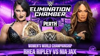 WWE 2K23 - Rhea Ripley Vs Nia Jax - Women's World Championship | WWE Elimination Chamber