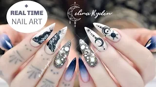 REAL TIME NAIL ART | STILETTO GEL NAILS | TUTORIAL