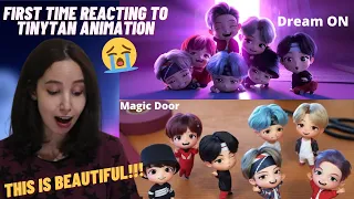 FIRST TIME REACTING TO BTS [TinyTAN | ANIMATION] (Dream ON and Magic door )!!! EMOTIONAL 😭