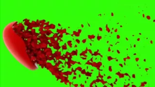 Green screen fade heart