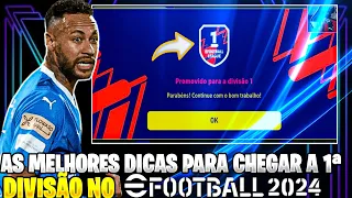 As MELHORES DICAS para chegar a 1ª DIVISÃO no eFootball Mobile 24