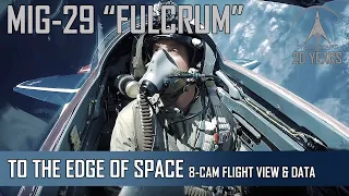 MIG-29 High Altitude and Aerobatics - 8-Camera view + Flight Data