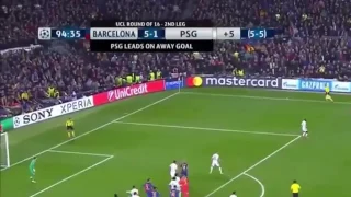 FC Barcelona vs PSG 8/3/2017 6-1 Sergi Roberto goal (last minute goal) Champions league 2016/2017