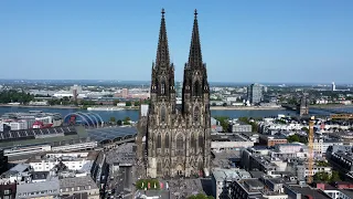 The Cologne Cathedral Ariel View | Germany 4K