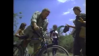 Rage To Kill (1987) - Cameron Mitchell riding a bicycle!