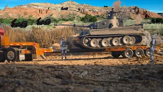 Neutral Zone Mayhem Persian and Tiger Tanks near the Depot