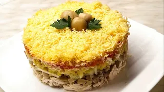 Салат "Русская красавица" - очень вкусный и нежный салат!