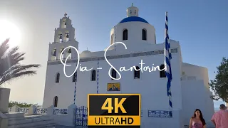 Santorini Sunset Walk in Oia 4K