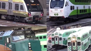 GO Transit / UP Express /VIA Rail / AMTRAK at  Union Station Toronto rush hour Oct 15 2015