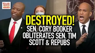 Destroyed! Sen. Cory Booker Obliterates Sen. Tim Scott & Repubs For Lies About Voting Rights