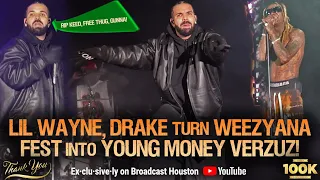 DRAKE Crashes LIL WAYNE Set w/ OLD SCHOOL CAMCORDER & Crowd LOST THEY MIND @ Lil Weezyana Fest 2022