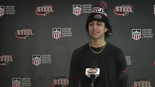 Chicago Steel Forward Michael Hage Post Game - 4.2.23 vs. USA