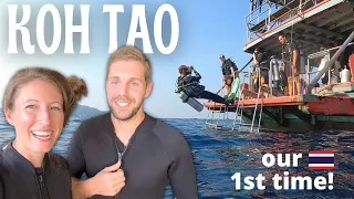 We Tried SCUBA DIVING on KOH TAO (one of us failed...) Thailand Travel Vlog 2023 w/La Bombona Diving