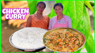 Prepared Chicken Curry With Coconut Milk For The Homeless And Random People / Cooking And Sharing