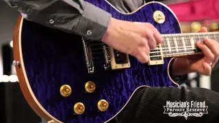 Gibson Custom Les Paul Class 5 Quilt Top Electric Guitar Transparent Blue