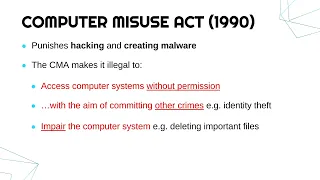 Computer Misuse Act (1990) and RIPA (2000)