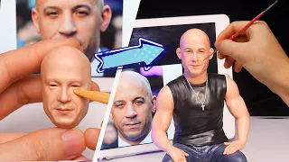 FAST X| Vin Diesel(Dominic Toretto)  made from polymer clay, ★ Polymer Clay Tutorial.