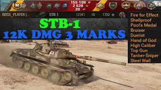 STB-1 🔝 12K DAMAGE, 10 KILLS, 3 MARKS 🔝 World of Tanks ✔️
