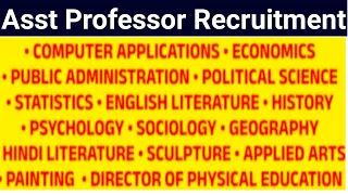 ASSISTANT PROFESSOR VACANCY 2024 I EMAIL APPLY