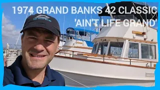 1974 Grand Banks 42 Classic trawler full tour! price just dropped to $69,500 - Full walkthrough!