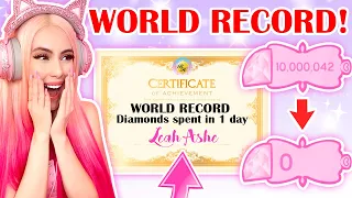 Breaking The Diamond Spending Spree Record In Royale High... 10,000,000 DIAMOND SPENDING SPREE