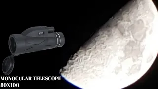 test zoom bulan guna monocular telescope 80x100😅