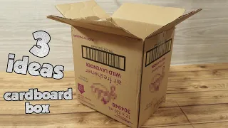 ✔ 3 Cardboard Box Ideas