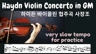 Haydn Violin Concerto in G major (Very Slow Tempo for Practice)