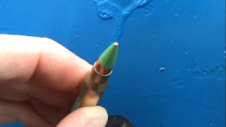 5.56 mm NATO "Green Tip" vs. AR500 Steel (Short Range)