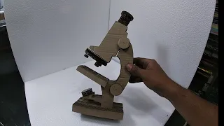 MAQUETA- MICROSCOPIO PARA ARMAR EN CASA EN CARTON (Muy Facil)