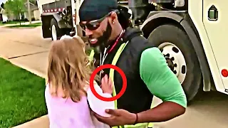 Girl Gives Garbage Man Cupcake Every Week Until Dad Follows Him And Sees Why