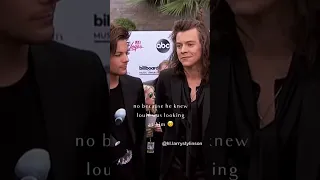 Hazza knew, Louis was looking at him!😭💚💙#LarryStylinson #Onedirection #1D #Directionersden 💚💙