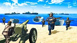 Beach Defense Against Battleships in This Double D-Day Map in Ravenfield!