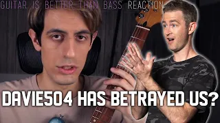 a REAL bass player reacts to Davie504 playing guitar // Aussie Rock Bass Player Reacts // TRAITOR!