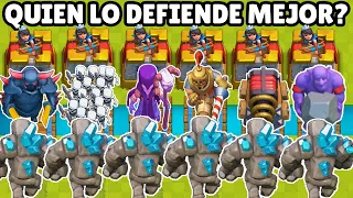 CUAL CARTA LOGRA DEFENDER MEJOR AL GOLEM? | OLIMPIADAS de CLASH ROYALE