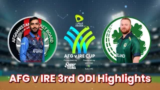 Cricket Highlights:AFG v IRE 3rd ODI 2024