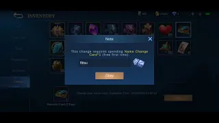 Buying Name Change Card Mobile Legends | fittsu