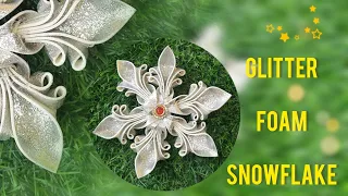 Glitter Snowflakes for  Christmas & Diwali Decor #glitter snowflake