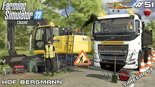 Cleaning DITCH with JOHN DEERE 180G & VOLVO FH16 | Hof Bergmann | Farming Simulator 22 | Episode 51