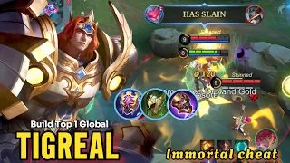 TIGREAL ROAMER IS THE BEST TANKER ~ Most Banned Hero In Mythic ~ Build Top 1 Global MLBB‼️